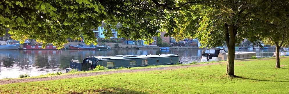 Barge Walk public moorings at Kingston on the River Thames